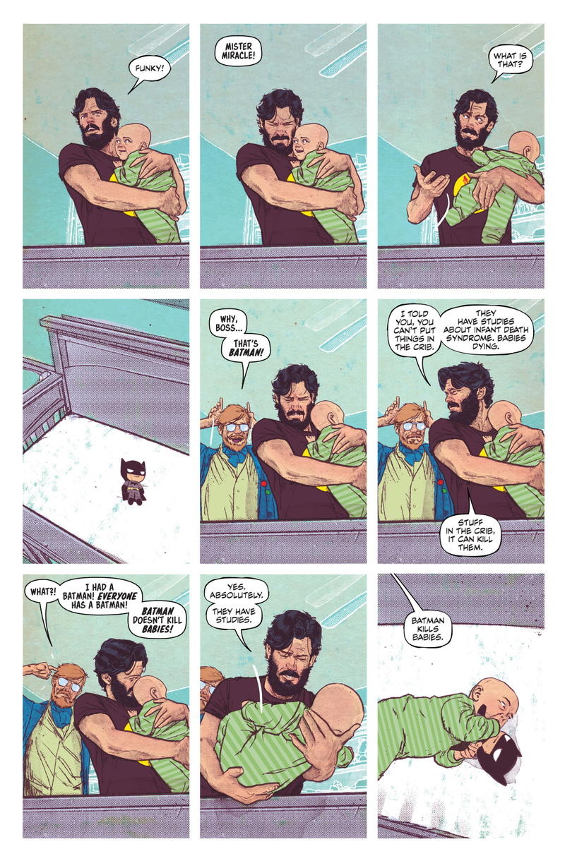 Illustration for article titled Mister Miracle juggles fatherhood and fighting a war in this exclusive preview